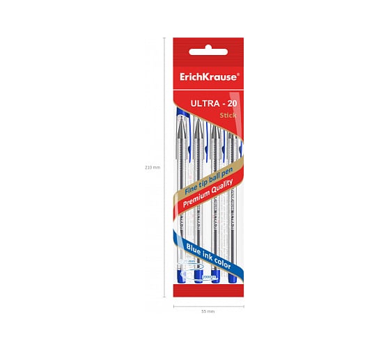 Шариковая ручка ErichKrause ULTRA-20, синий 46782