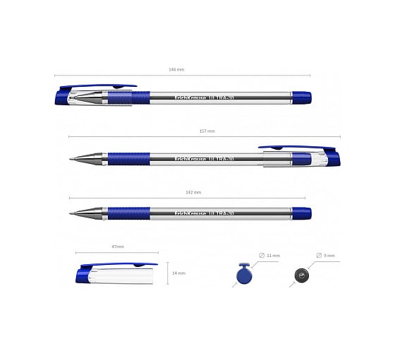 Шариковая ручка ErichKrause ULTRA-30, синий 13879