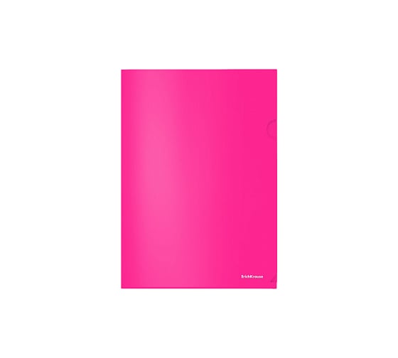 Пластиковая папка-уголок ErichKrause Glossy Neon, A4, полупрозрачная, ассорти 50159