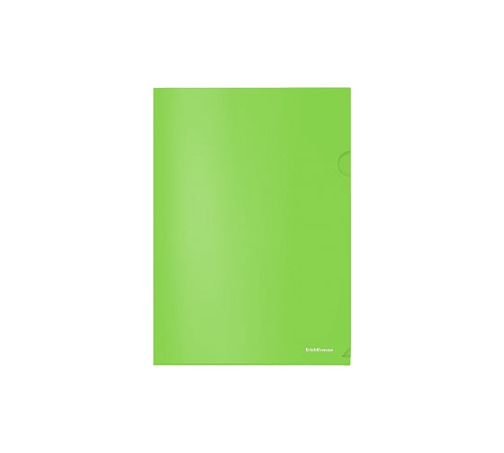 Пластиковая папка-уголок ErichKrause Glossy Neon, A4, полупрозрачная, ассорти 50159