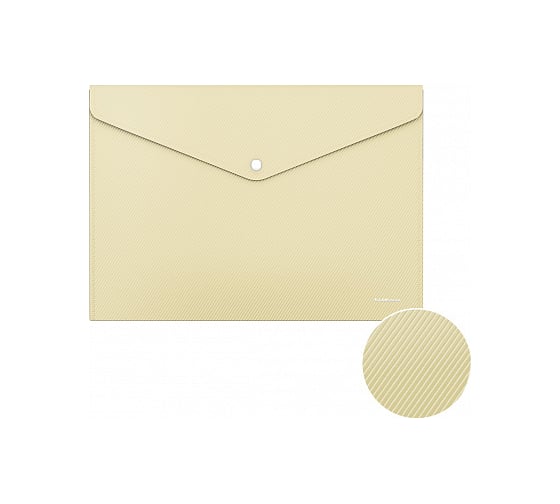 Пластиковая папка-конверт ErichKrause Diagonal Pastel на кнопке, A4, ассорти 50322