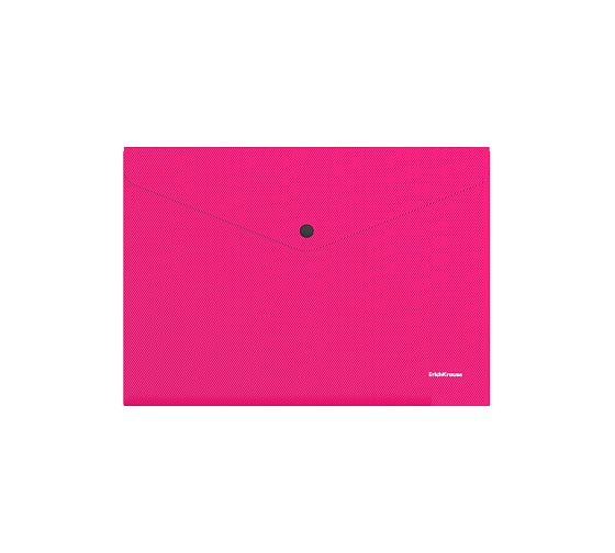 Пластиковая папка-конверт ErichKrause Diagonal Vivid на кнопке, A4, ассорти 50316