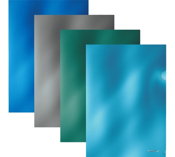 Пластиковая папка-уголок ErichKrause Glossy Ice Metallic, A4, ассорти 53317 1