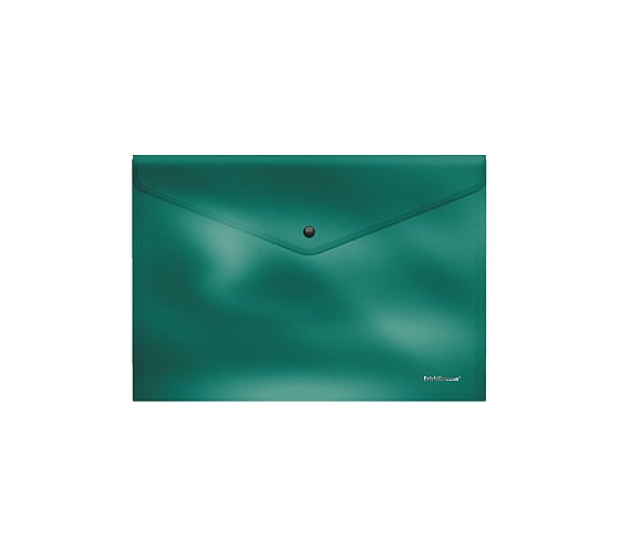 Пластиковая папка-конверт ErichKrause Glossy Ice Metallic на кнопке, A4, ассорти 50319