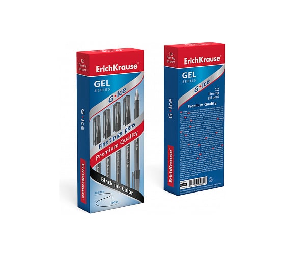 Гелевая ручка ErichKrause G-Ice, черный 39004