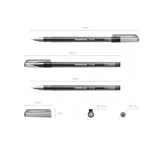 Гелевая ручка ErichKrause G-Ice, черный 39004