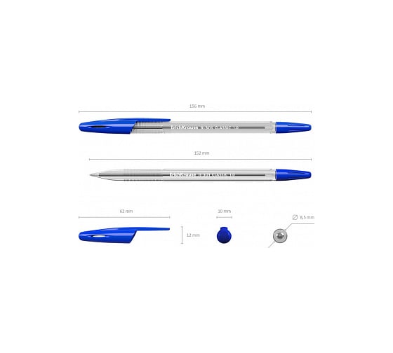 Шариковая ручка ErichKrause R-301 Classic Stick 1.0, синий 22032