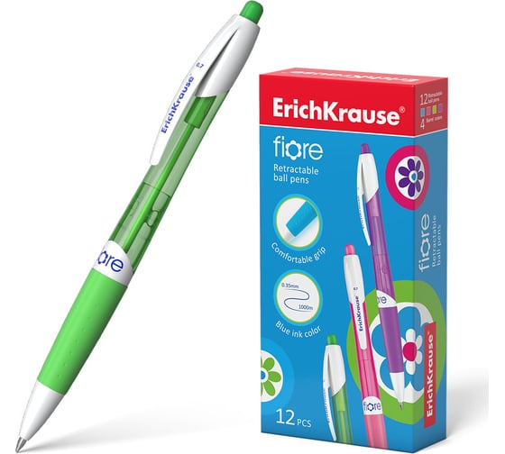 Автоматическая шариковая ручка ErichKrause Fiore, синий 17722 1
