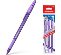 Шариковая ручка ErichKrause R-301 Violet Stick Grip 0.7, фиолетовый 44595