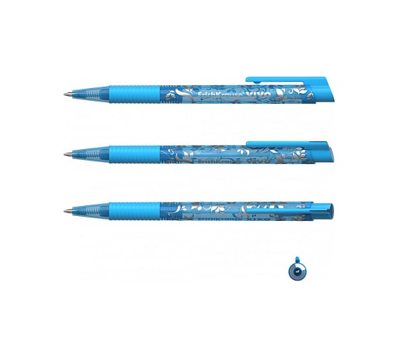 Автоматическая шариковая ручка ErichKrause VIVO Spring, синий 45024