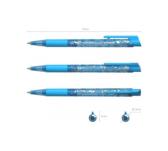 Автоматическая шариковая ручка ErichKrause VIVO Spring, синий 45024