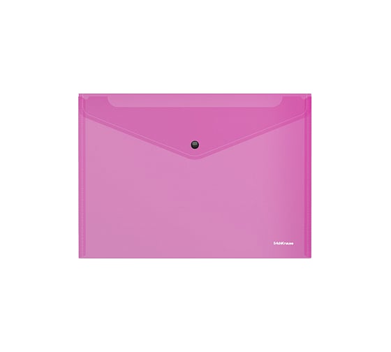 Пластиковая папка-конверт ErichKrause Glossy Vivid на кнопке, A4, ассорти 47116
