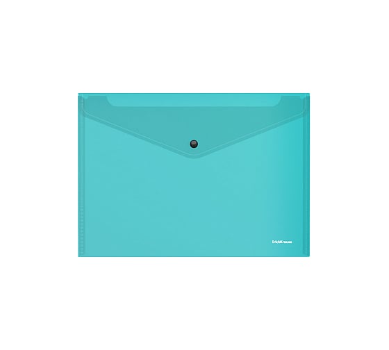 Пластиковая папка-конверт ErichKrause Glossy Vivid на кнопке, A4, ассорти 47116