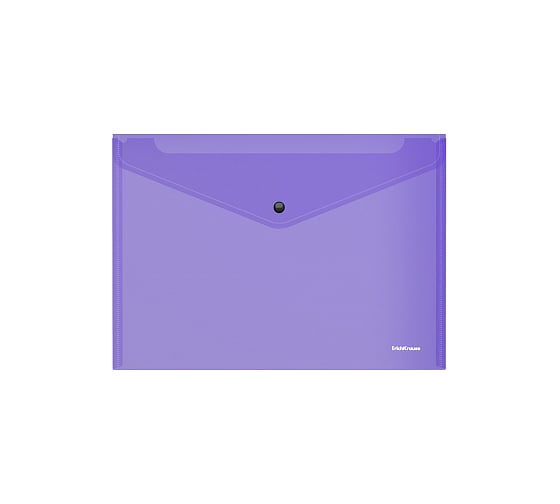 Пластиковая папка-конверт ErichKrause Glossy Vivid на кнопке, A4, ассорти 47116