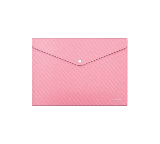 Пластиковая папка-конверт ErichKrause Diagonal Pastel на кнопке, A4, ассорти 50323