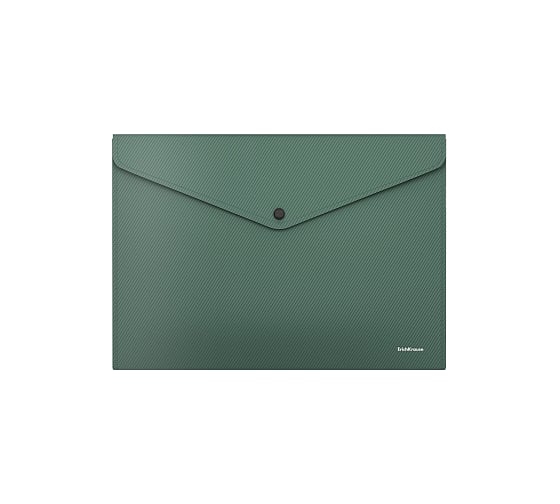 Пластиковая папка-конверт ErichKrause Diagonal Classic на кнопке, A4, ассорти 50297