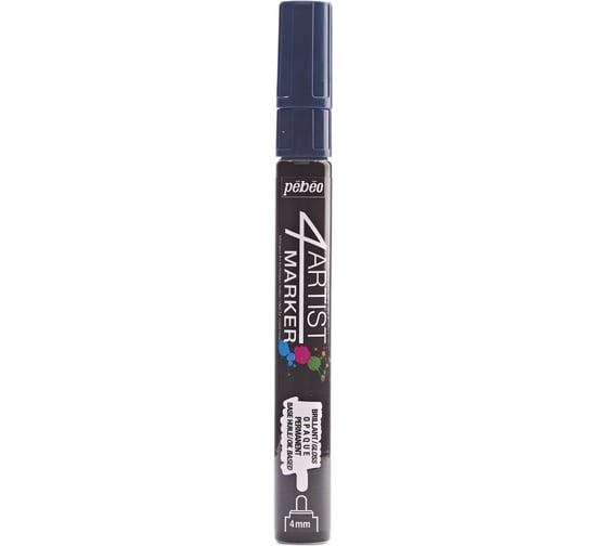 Маркер художественный PEBEO 4Artist Marker на масляной основе 4 мм перо круглое 6 шт. 580111 темно-синий 470800