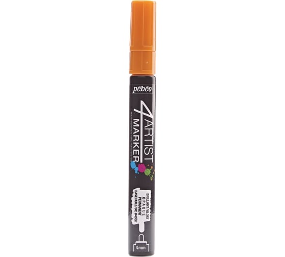 Маркер художественный PEBEO 4Artist Marker на масляной основе 4 мм перо круглое 6 шт. 580135 оранжевый 470805