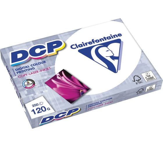 Бумага для лазерной и струйной печати ОФИСМАГ А4, 120 г/м2, 250 л., марка А++, CLAIREFONTAINE, Франция, 170проц. CIE, 1844C 117725