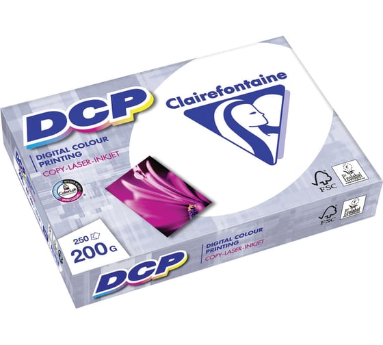 Бумага для лазерной и струйной печати ОФИСМАГ А4, 200 г/м2, 250 л., марка А++, CLAIREFONTAINE, Франция, 170проц. CIE, 1807C 117729