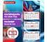 Календарь квартальный BRAUBERG 2026г, 3 блока 3 гребня бегунок, мел.бум, PREMIUM, Россия 116828 2