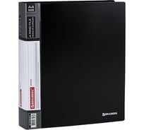 Папка BRAUBERG EXTRA на 4 кольцах ширина 40 мм, до 300 листов черная, 0.8 мм 270547