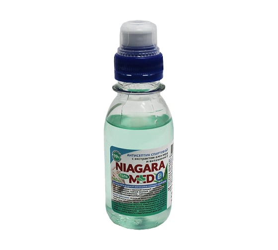 Спиртовой гелевый антисептик для рук NIAGARA MED СПОРТ 0.1 л, ПЭТ с дозатором 001031031042