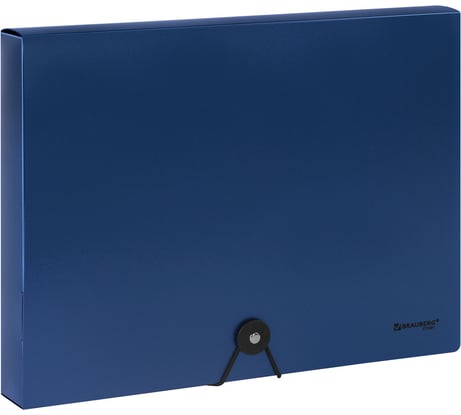 Папка-короб на резинках BRAUBERG СИНЯЯ, А4, 40 мм, 0,8 мм 273081
