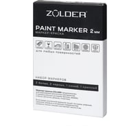 Набор маркер-краска ZOLDER 6 шт 346251, синий, красный, 2 белых, 2 черных, толщина линии 2 мм ЭК000146251