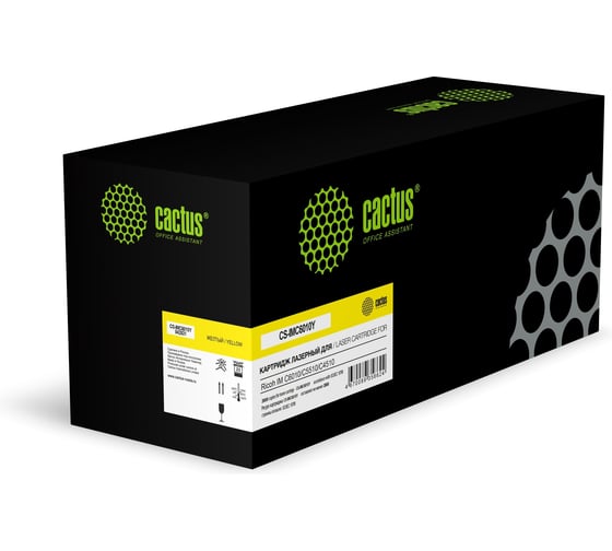 Картридж лазерный CACTUS CS-IMC6010Y 842531 желтый, 28000 страниц, для Ricoh IM C6010/C5510/C4510 с чипом 2104863 1