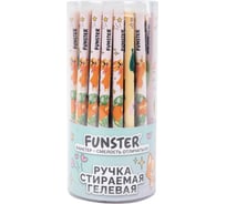 Ручка стираемая гелевая с принтом CUTE ANIMALS FUNSTER, СИНЯЯ, 36 шт., линия 0,35мм, 144410