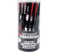 Ручка стираемая гелевая с принтом MANGA ANIME FUNSTER, СИНЯЯ, 36 шт., линия 0,35мм, 144413