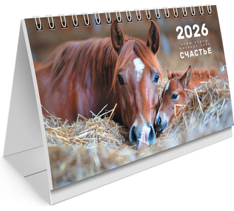 Календарь-домик настольный BRAUBERG на гребне, 2026г, , 160x110мм, 6 листов, Символ года 117295