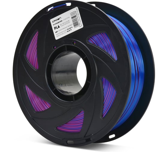 Филамент Crown CM-FILPLASD021BRG PLA Silk тройной 1.75 1кг синий-красный-зеленый CM000003748 1