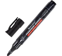 Маркер перманентный с колпачком для вскрытия коробок BRAUBERG LOGISTIC SPECIAL черный, комплект 12 шт., 1-3 мм, 152569