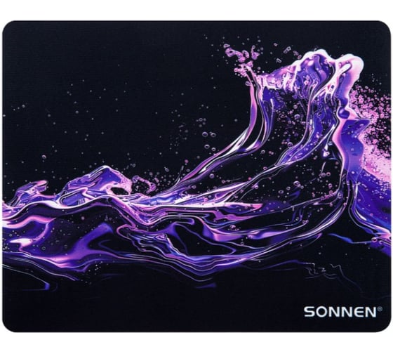 Коврик для мыши SONNEN NEON SPLASH резина+ткань, 250x200x2мм, 513957 1