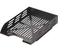 Лоток горизонтальный для бумаг BRAUBERG ECO, 330x245x65 мм, сетчатый, черный, 239011