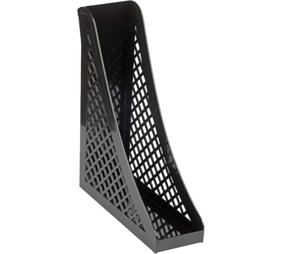 Лоток вертикальный для бумаг BRAUBERG ECO, 240x80x290 мм, сетчатый, черный, 239014 1