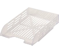 Лоток горизонтальный для бумаг BRAUBERG ECO, 330x245x65 мм, сетчатый, прозрачный, 239013