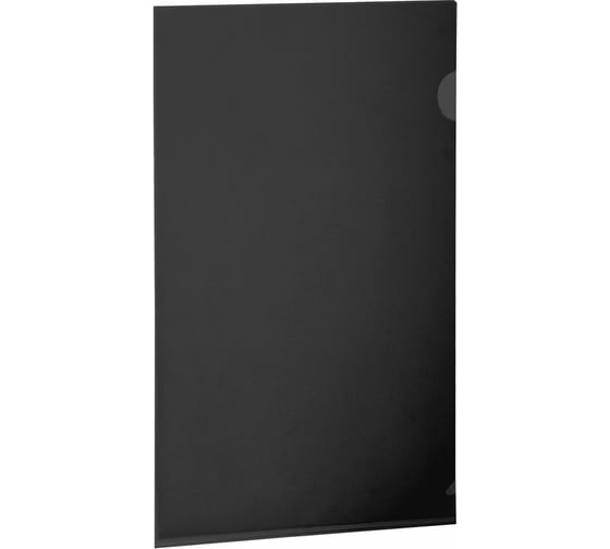 Папка-уголок жесткая прозрачная BRAUBERG А4 UNIVERSAL, КОМПЛЕКТ 15 шт., черная, 0,15 мм 273051 1