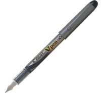 Ручка перьевая ОФИСМАГ PILOT V-Pen, ЧЕРНАЯ, корпус серый, линия письма 0,58мм, SVP-4M B 144708