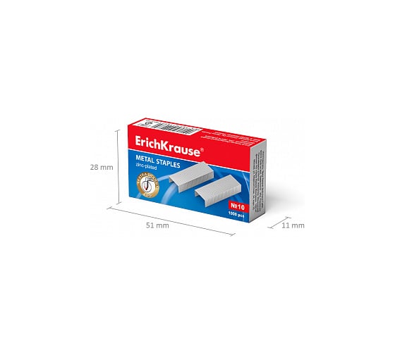 Скобы ErichKrause №10, коробка 1000 шт 1188