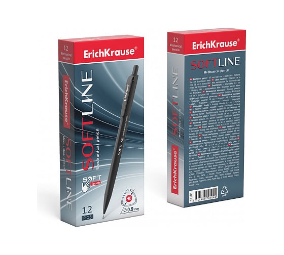 Механический карандаш ErichKrause SoftLine 0.9 мм, НВ 48181