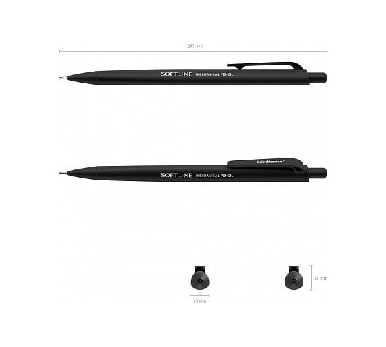 Механический карандаш ErichKrause SoftLine 0.9 мм, НВ 48181