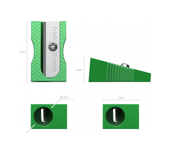 Металлическая точилка ErichKrause Ferro Color, цвет корпуса ассорти 38014
