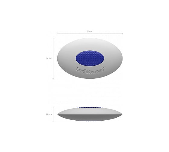 Ластик ErichKrause SmartWay Oval с пластиковым держателем 45532
