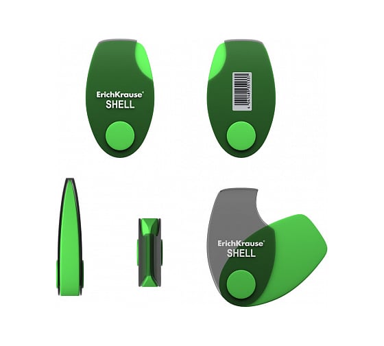 Ластик ErichKrause Shell в пластиковом футляре 35133