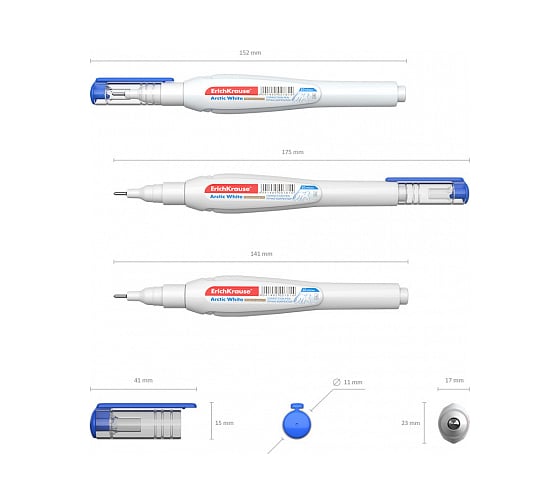 Ручка-корректор ErichKrause Arctic white, 10 мл 781
