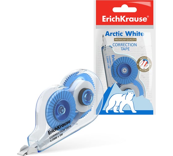 Корректирующая лента ErichKrause Arctic white, 4.2 мм х 5 м 21885 19704862