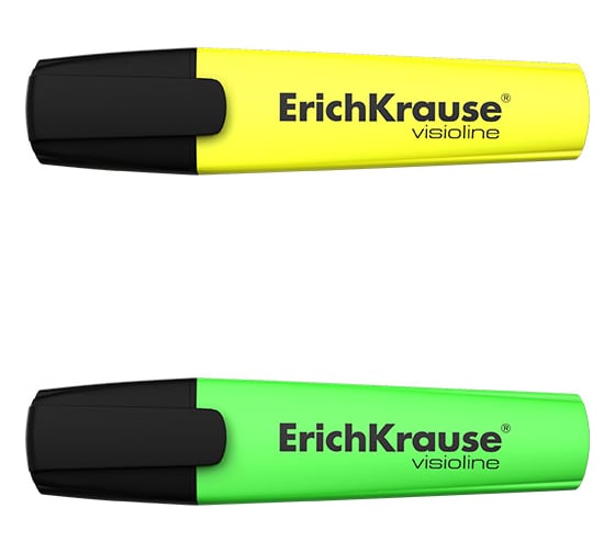 Текстмаркер ErichKrause Visioline V-12, желтый, зеленый 32503